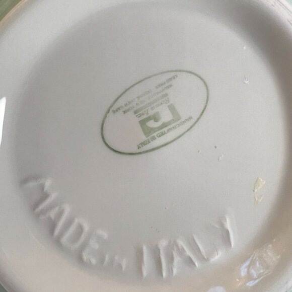 Italian Ceramic Serving Bowl 12" 3Qt Multicolor Leaf Design Handcrafted Roma Inc - Picture 3 of 9